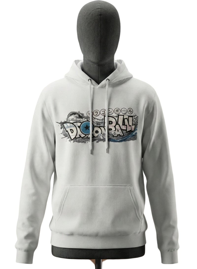 Dragon Ball Goku Graphic Hoodie – White Anime Streetwear Pullover (Unisex) - Image 3